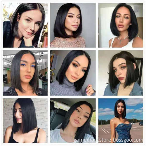 Straight Bob Wig Human Hair Cuticle Aligned Hd Full Lace Front Wig Raw Brazilian Virgin Human Hair Glueless Lace Frontal Wig